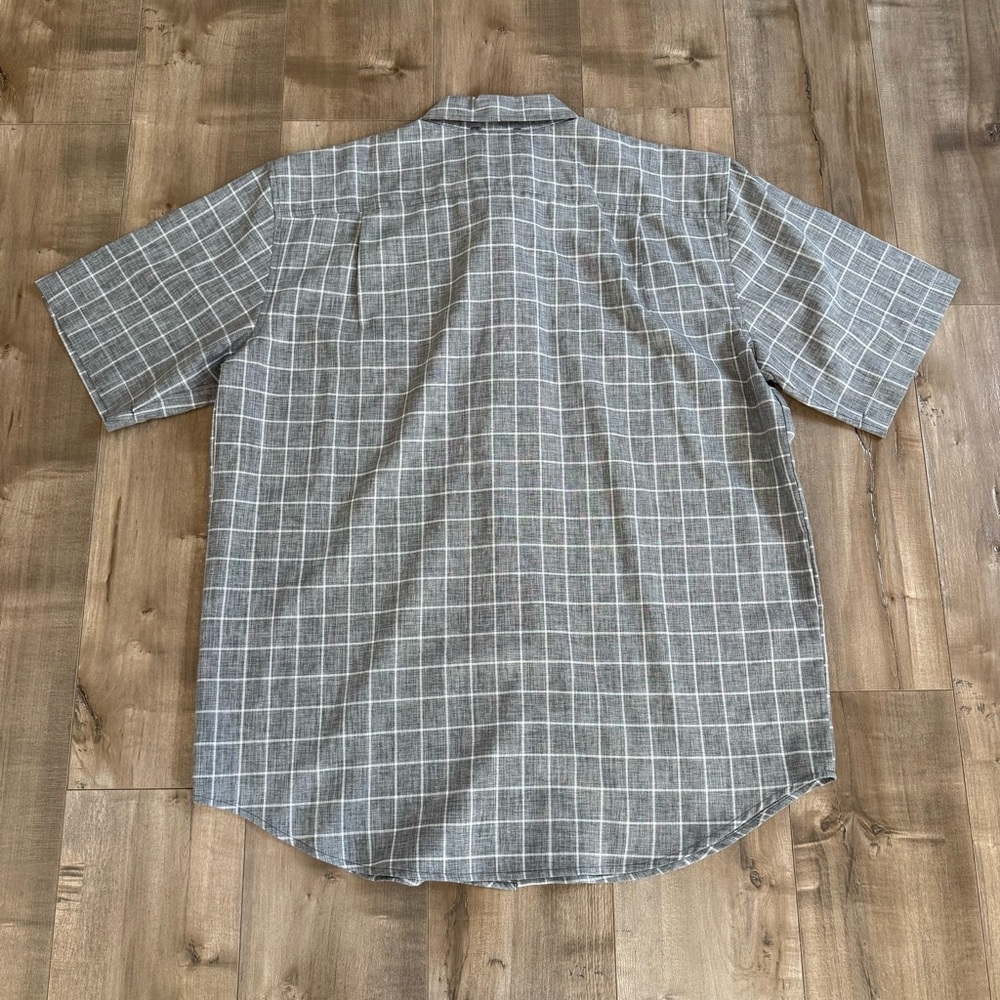 Orvis Classic Collection Gray Check Tech Shirt Men Large Outdoor Lightweight EUC - Picture 4 of 7